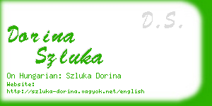 dorina szluka business card
